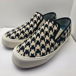 SeaVees Baja Slip On Platform Sneakers Black & White Houndstooth Sz 8.5 Womens